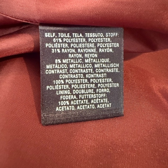 Anthropologie Leifnotes Metallic Brocade Strapless Mini Dress Size 14 - Picture 10 of 13